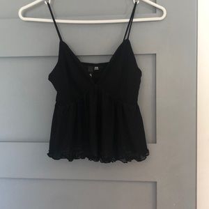 Jet black tank top!